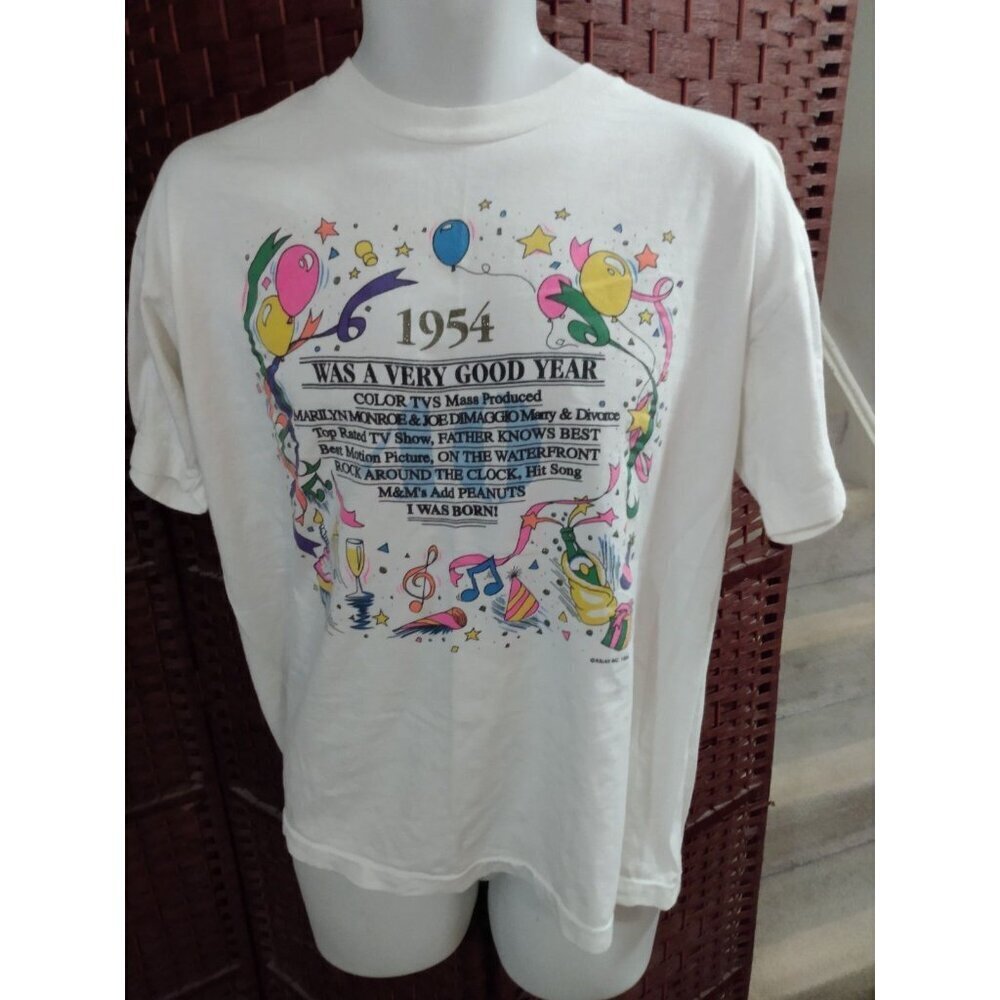 1954 Was A Very Good Year T Shirt Interesting Facts Birth Year Vintage 90s XL